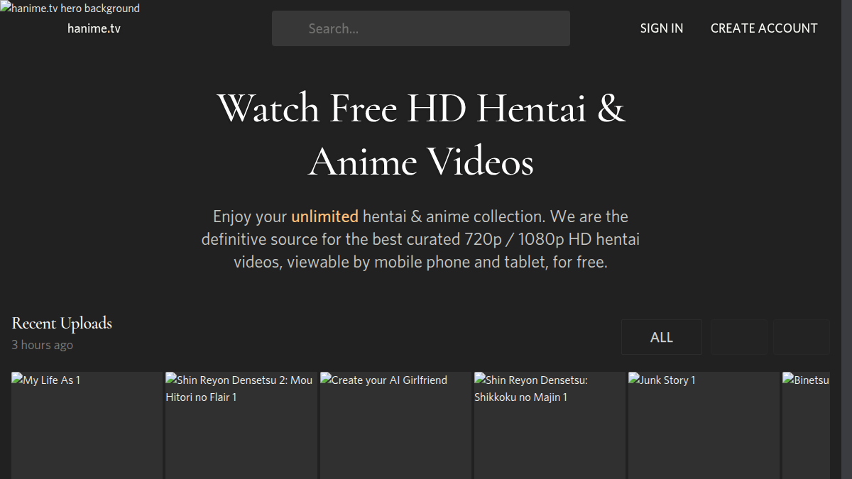 Hanime.tv · előnézete